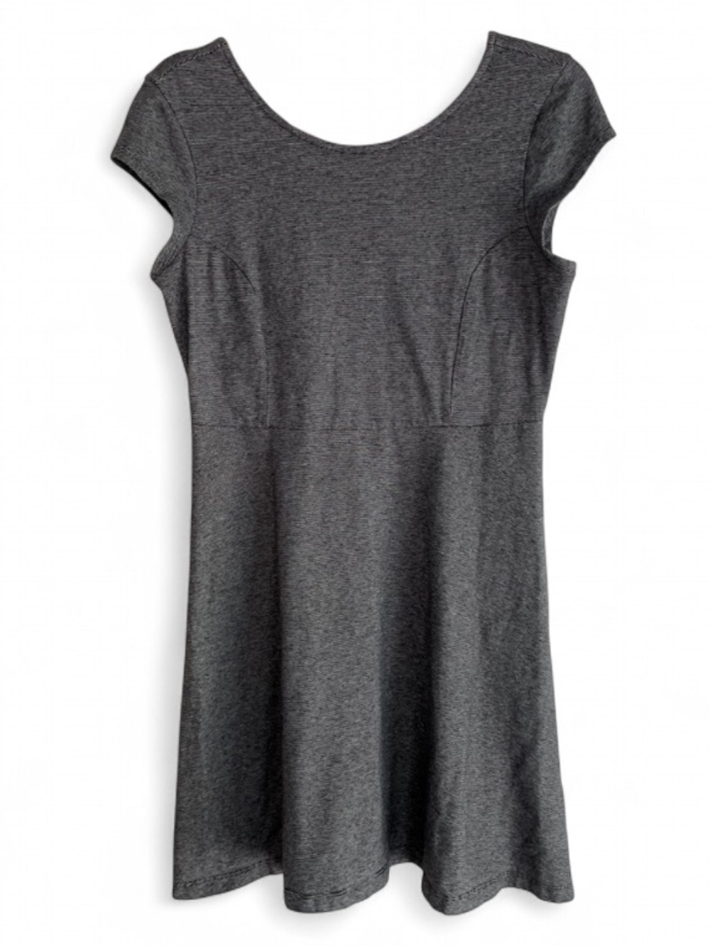 Old Navy Charcoal Grey Stripe A Line Knit Mini Dress Size M